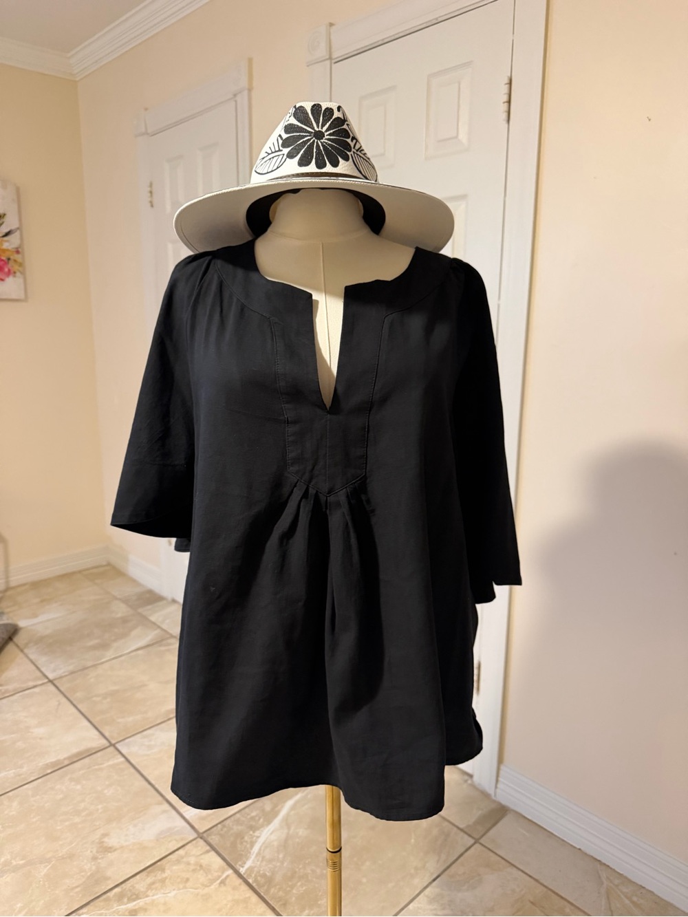 Pomander Place Black Tunic Mini Dress